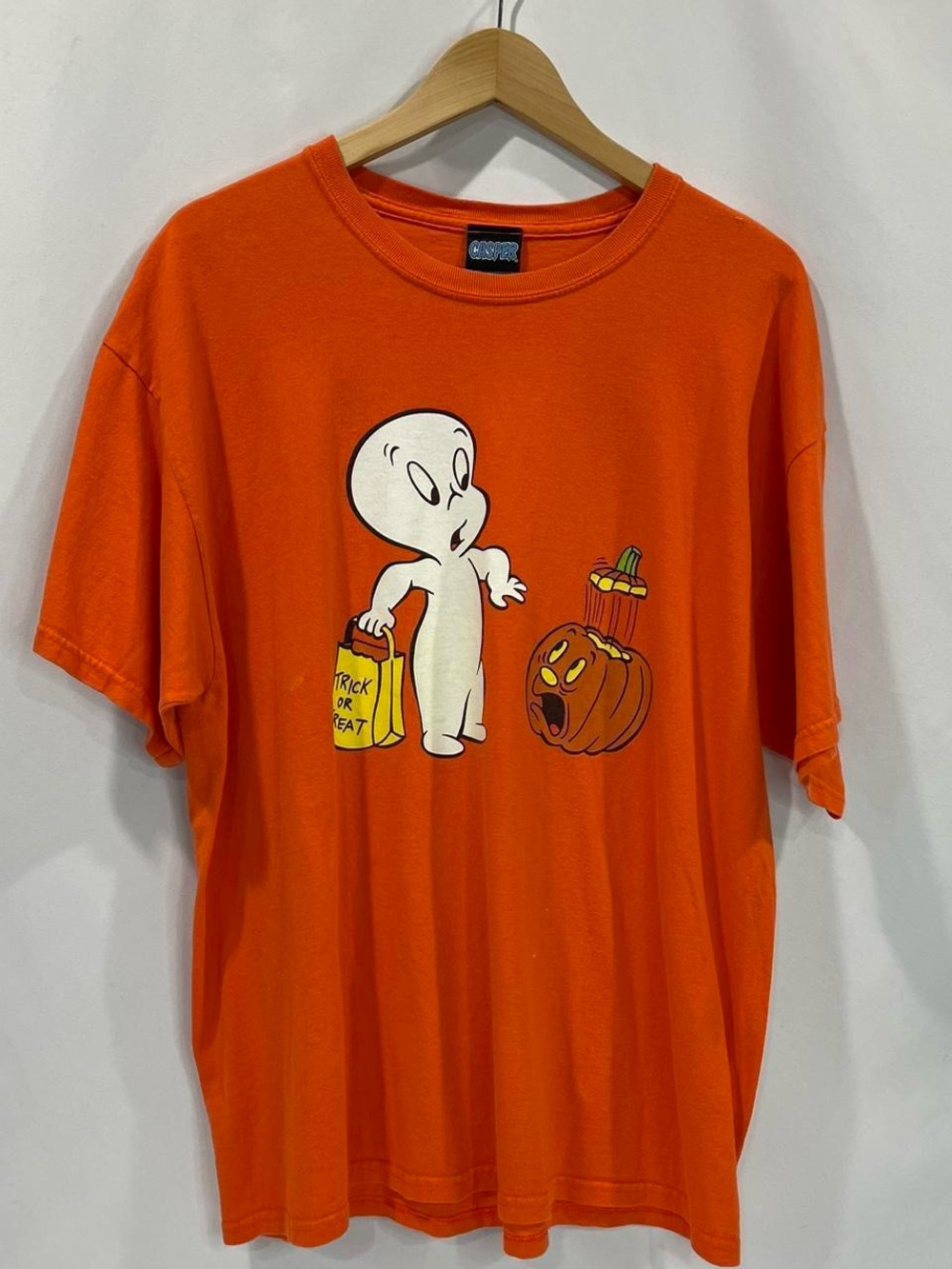 Y2K Casper Halloween Trick or Treat T-shirt Size XL